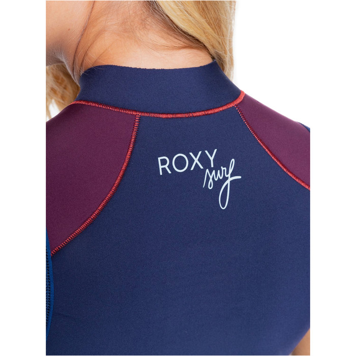 2022 Roxy Womens Rise Collection 1.5mm Long Jane Wetsuit ERJW703009 - Navy Nights / Red Plum / Garnet